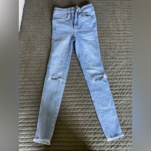 We The Free Light Blue Distressed Jeans